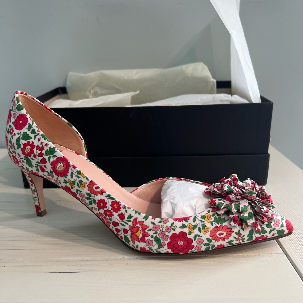 J.Crew liberty print heels